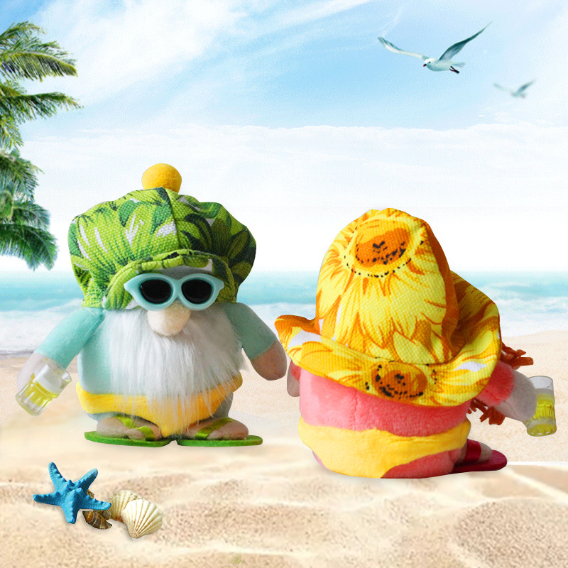 Hong Kong Love cute dwarf beach doll seaside bikini no face old doll creative doll decoration details Picture