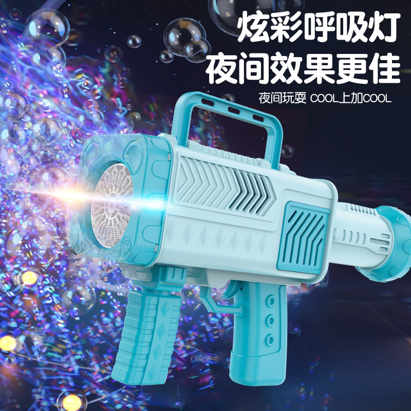 The Same 15-Hole Automatic Light Non-Dipping Electric Bubble Machine Children's Summer Outdoor Water Toy Batch Application Scenario