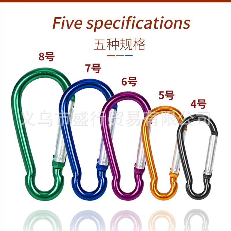 Manufacturers Supply Outdoor No. 5 Gourd Shape Multi-Functional Backpack Buckle Aluminum Hook Safety Buckle Aluminum Mountaineering Buckle details Picture