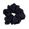 Korean black fungus lace elegant hair tie, large intestine hair band, solid color hair tie, rubber band, large fabric hair flower, hair accessory, hair band Item Picture