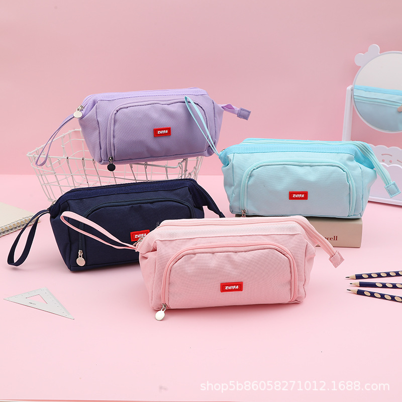 日系简约超大容量初高中生男孩女孩ins高颜值笔袋学生铅笔盒耐脏