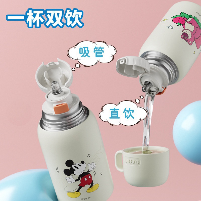 Mickey Genuine Co-Branded Insulated Cup, 316 Stainless Steel Material, Cartoon Cute Children's Water Cup, Portable Cup details Picture