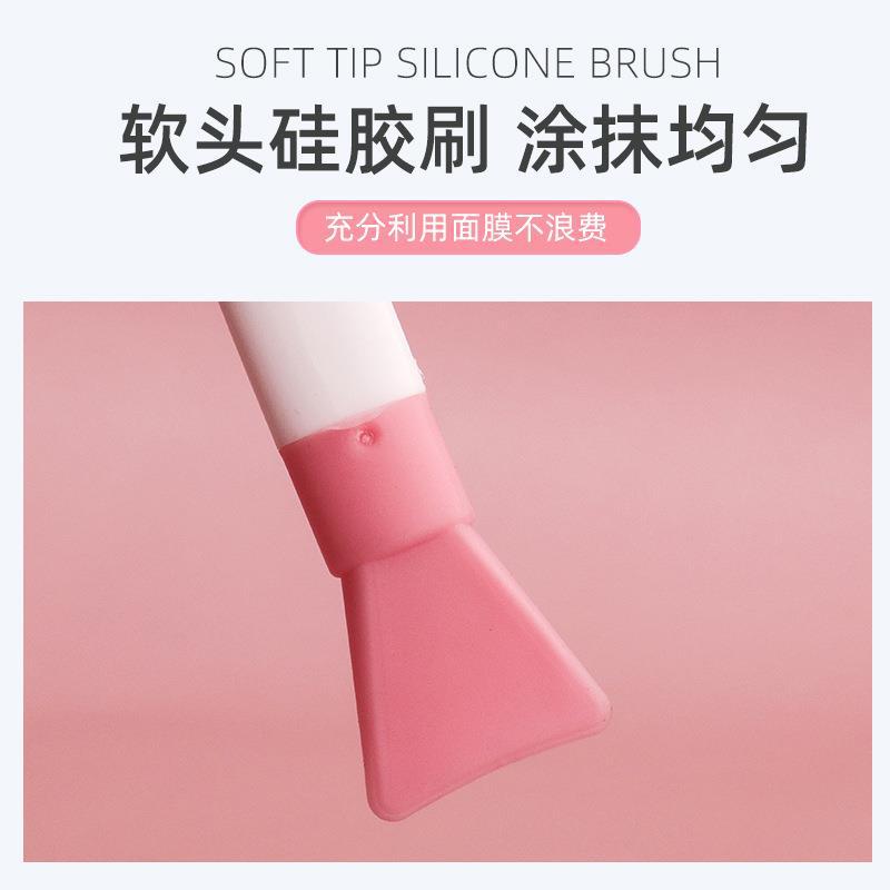 Double-headed silicone mask brush, makeup brush, facial cleanser, facial mask stick, beauty application tool factory direct sales, exclusive for foreign trade, exclusive for foreign trade Specification image