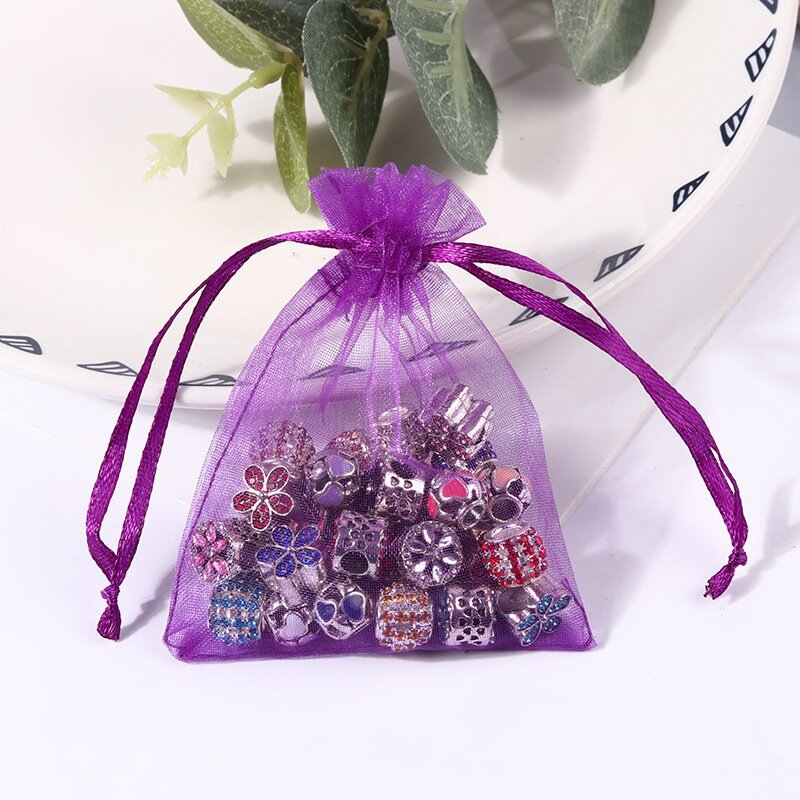 Factory direct supply of gauze bags, wedding candy bags, mesh gauze drawstring bags, gift jewelry bags, organza ornaments, gauze bags, customized Item Picture