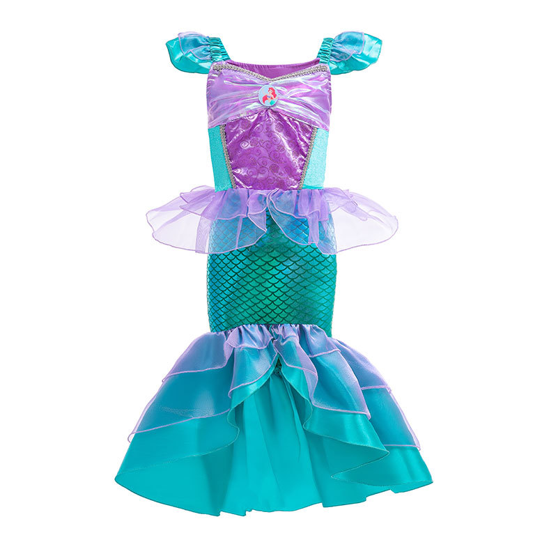 Children's Christmas, mermaid, Halloween, popular European and American children's clothing, mermaid princess dress, mermaid dress details Picture