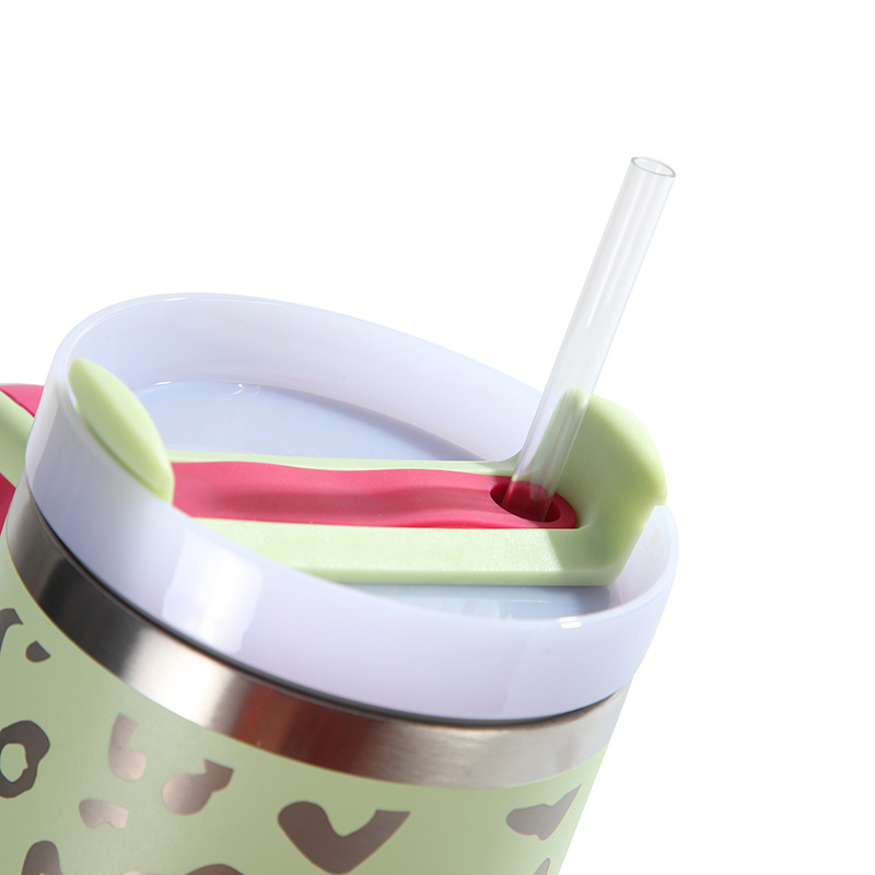 La segunda generación de laser leopard print térmica tazas de acero inoxidable de gran capacidad para el coche 40oz mantener en frío hielo barba tazas de aislamiento details Picture