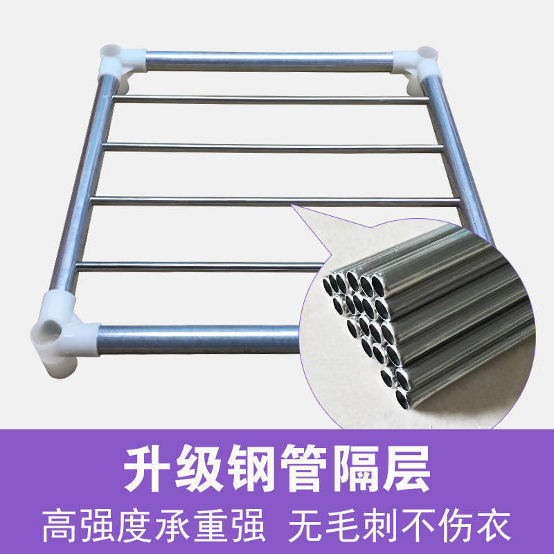Thickened all-steel pipe wardrobe, simple fabric wardrobe, home bedroom reinforced and thickened, single and double, rental room wardrobe Specification image