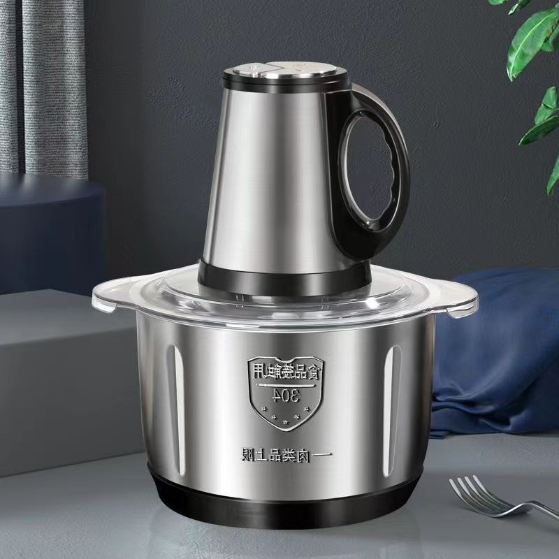 绞肉机家用厨房饺馅不锈钢电动多功能料理器打肉蒜蓉搅拌碎菜料理