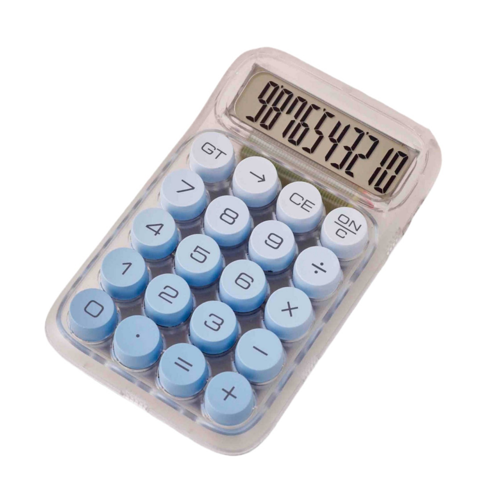 Transparent gradient color calculator, portable high appearance level student examination office calculator, large keys on the calculator Item Picture