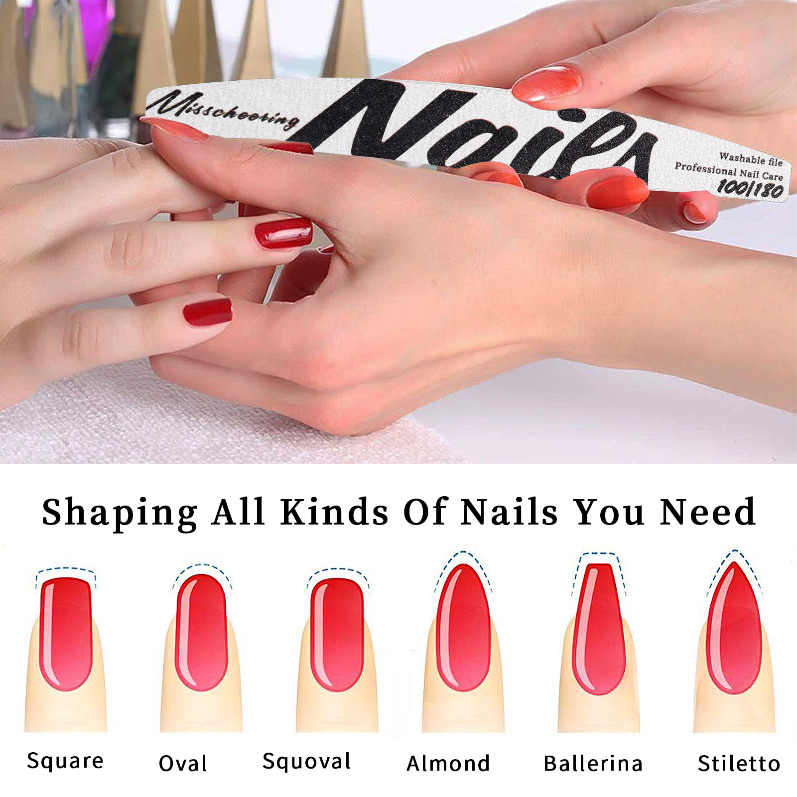Nail salon high grade red eagle sand nail file EVA wood chip grinding strip nail manicure fashion wholesale details Picture
