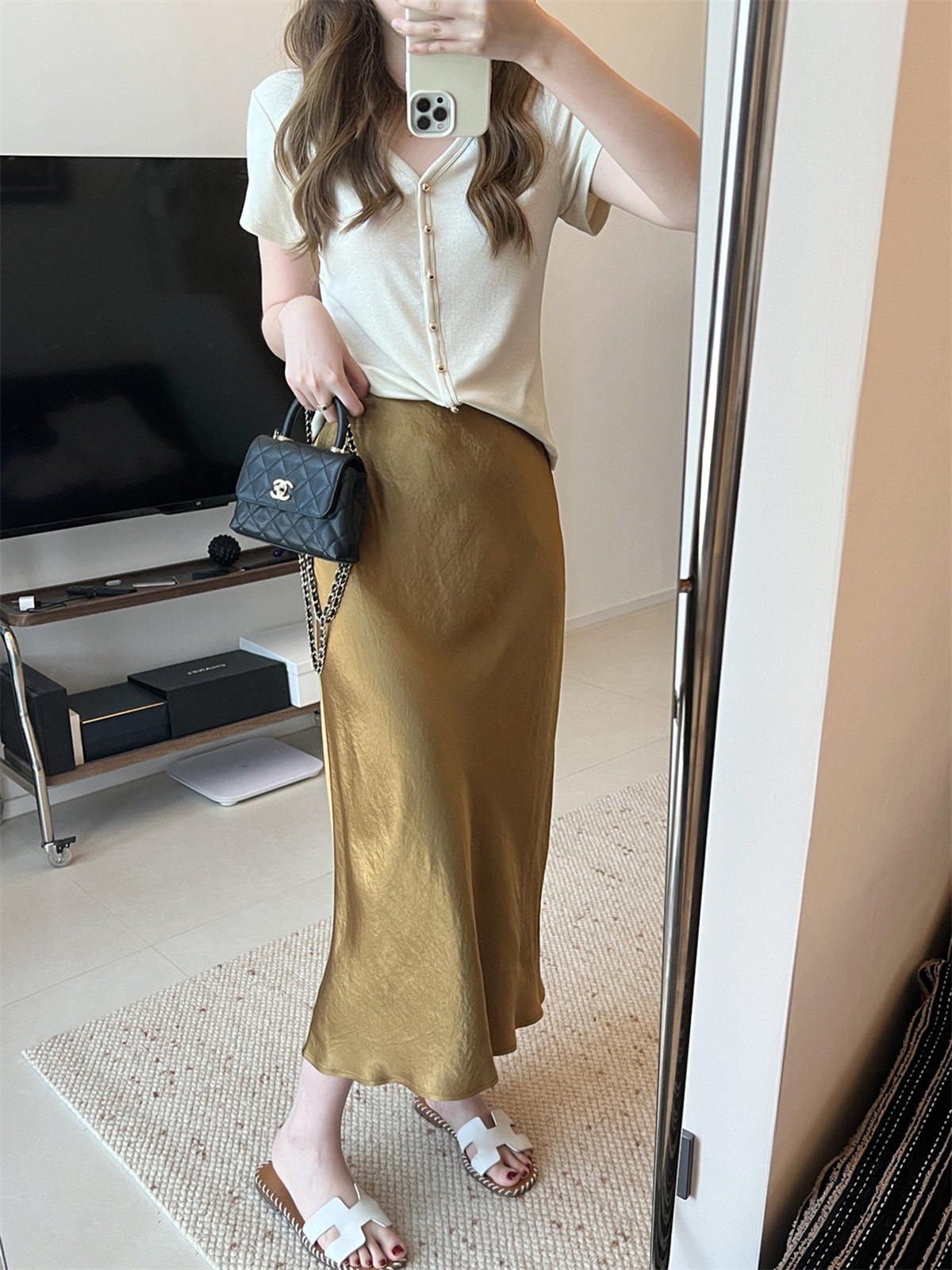 亚麻天丝2025夏v领短袖外套上衣打底女肌理感针织衫开衫上衣女薄详情28