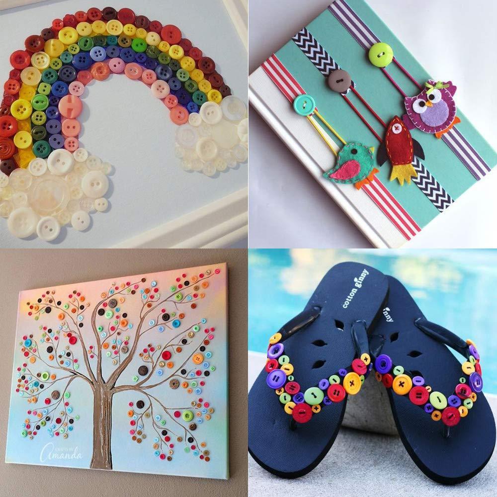600-piece resin wood coconut shell button DIY handmade button painting material package, kindergarten round buttons, colorful buttons Specification image