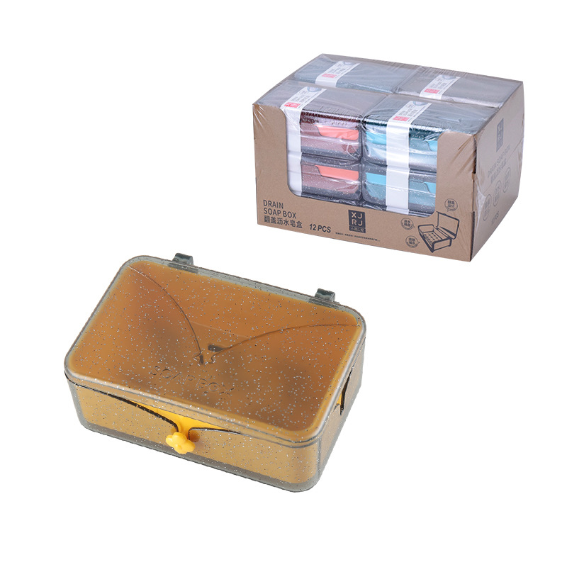 Small Simple Clamshell Crystal Transparent Soap Box Nordic Double Soap Box With Lid Free Water Soap Box Color Box Packaging Item Picture