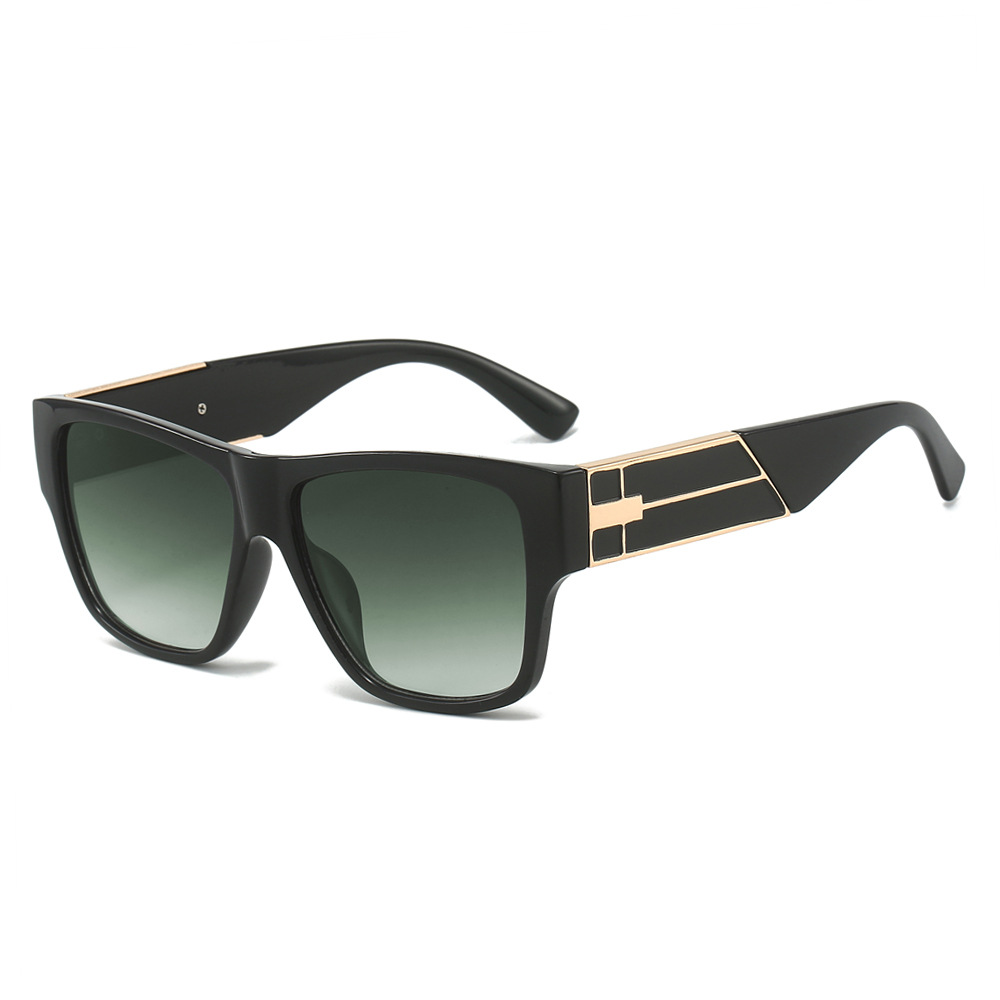 New fashionable metal-rimmed European and American men's personalized and trendy sunglasses for sun protection, light luxury ins women's internet-famous sunglasses Item Picture
