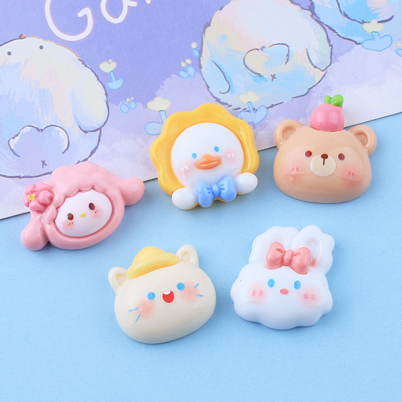 Meng Meng Small Animal Diy Cream Glue Homemade Mobile Phone Case Materials Refrigerator Stickers Jewelry Resin Accessories Wholesale details Picture