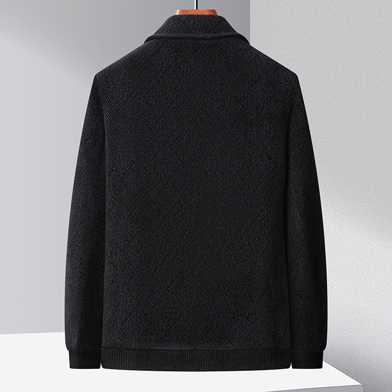 The new autumn collection features middle-aged lapel men's jackets, thickened casual jackets for the elderly, and fashionable autumn outfits for middle-aged fathers details Picture