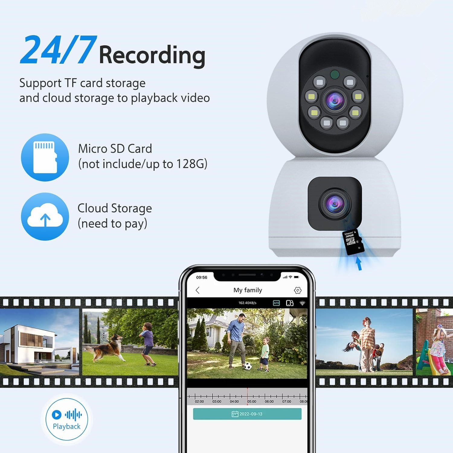 tuya Foreign Trade 1080P dual-light full-color night vision infrared high-definition surveillance camera for cross-border e-commerce Application Scenario