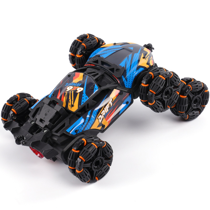 Children's six-wheel swing arm high-speed drifting off-road vehicle, six-wheel drive stunt transformation spray climbing tipping bucket remote control car toy Item Picture