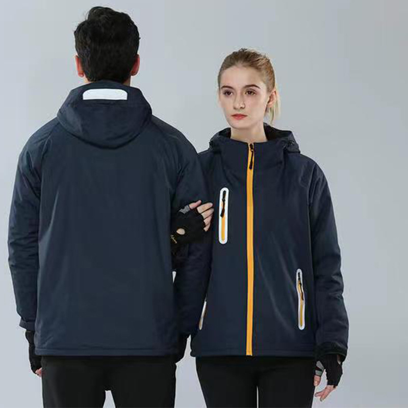 Taslon reflective fleece thick down jacket warehouse wholesale available with printed characters and logos. Winter warm takeout workwear Application Scenario