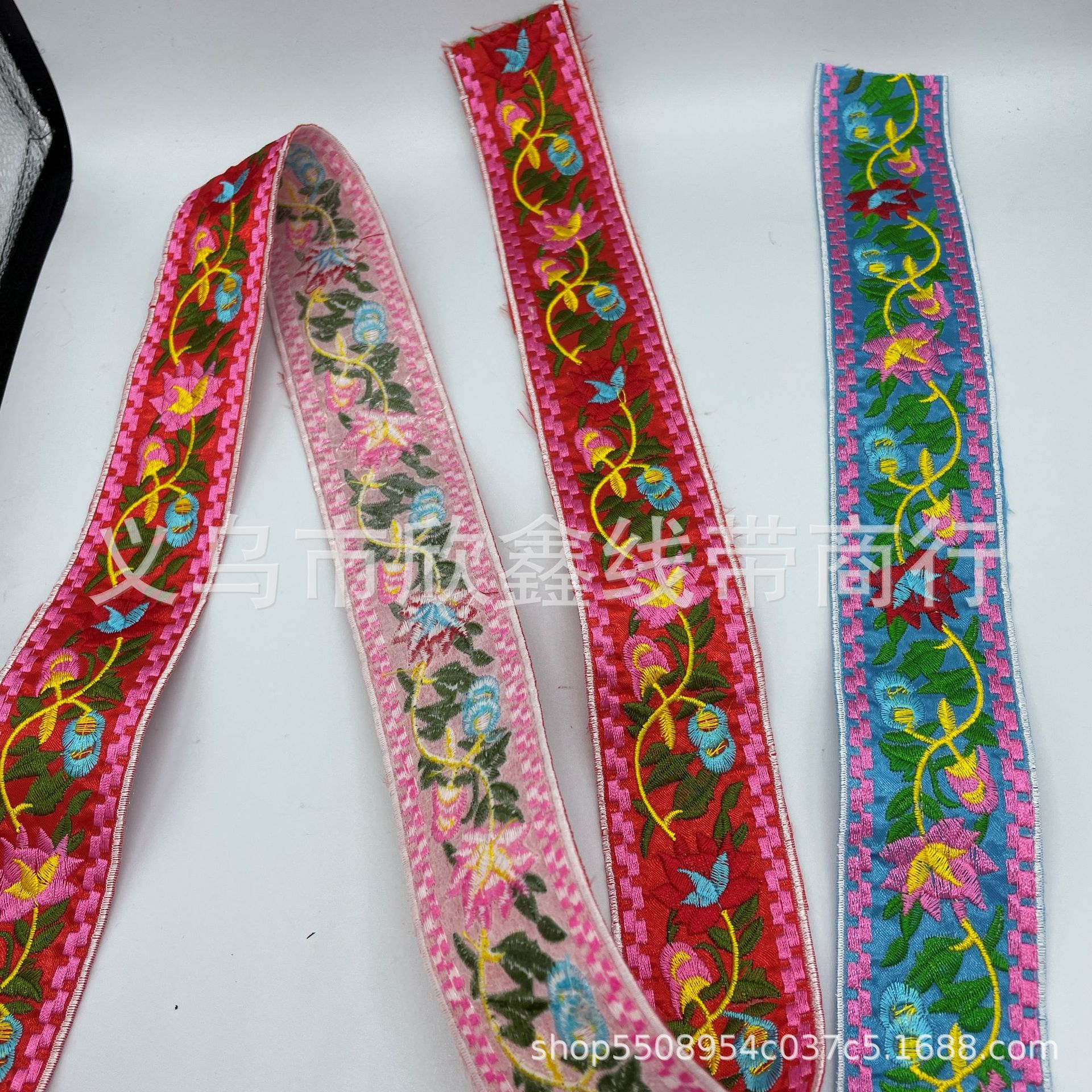 Manufacturers Wholesale Vintage Ethnic Style Embroidery Lace Clothing Accessories Minority Skirt Decoration Back Rubber Lace Specification drawing
