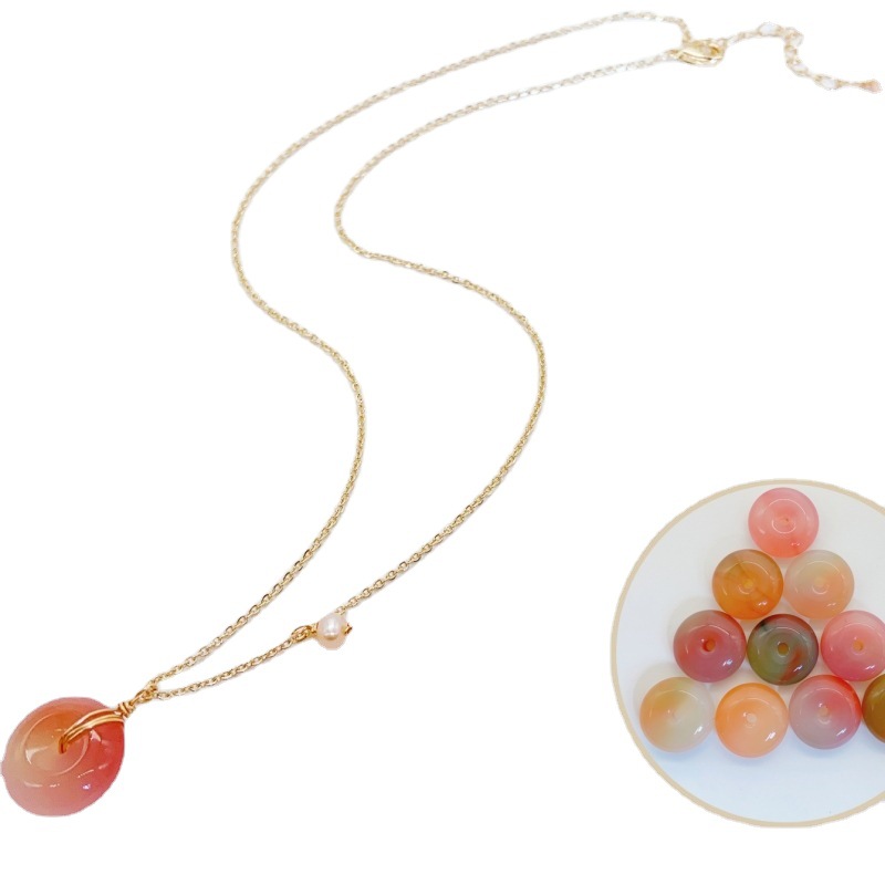 Xl048056 Spring Pearl Necklace Spring And Summer Necklace Small Fashion Temperament Color Collarbone Chain Female Network Red Model Item Picture