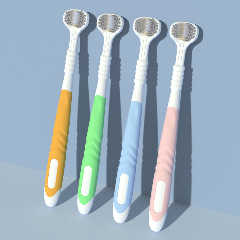 "Little Bull Adventure: Yangzhou Single-pack Adult Three-sided Toothbrush, Soft Bristle High-end Toothbrush wholesale, household one-piece consignment. Application Scenario