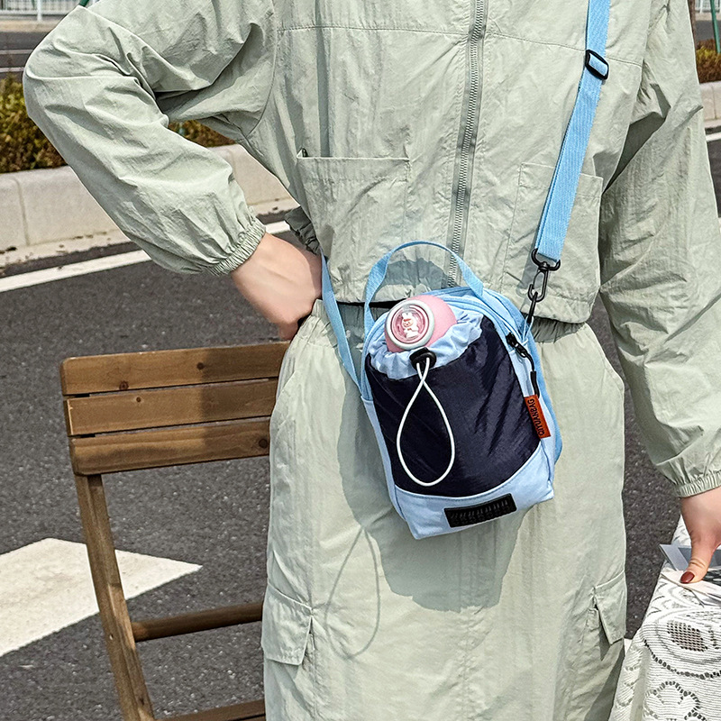 Japanese-style spring outing dopamine water cup bag, small and lightweight workwear bag, family travel, outdoor sports, children's bag Specification image