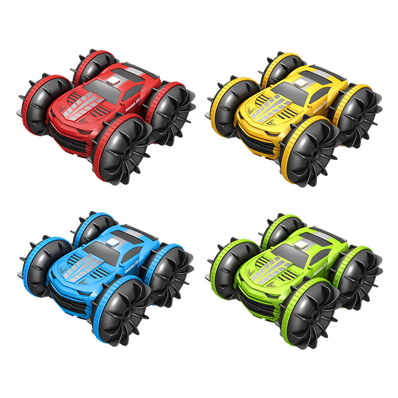 Cross border amphibious vehicle gesture sensing remote control vehicle four-wheel drive drift climbing vehicle 2.4g double-sided stunt car toy Item Picture