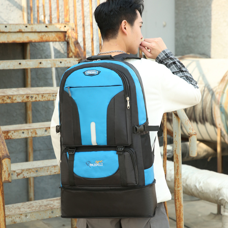 Mochila transfronteriza de gran capacidad simple portátil a prueba de agua mochila de montaña viaje exterior plegable mochila de senderismo details Picture