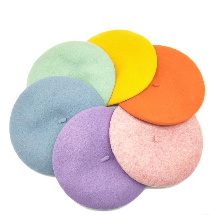 New pearl luxury wool beret, Korean style elegant female painter, starry Sky pearl bud hat, adult hat, winter plush fashionable hat Item Picture