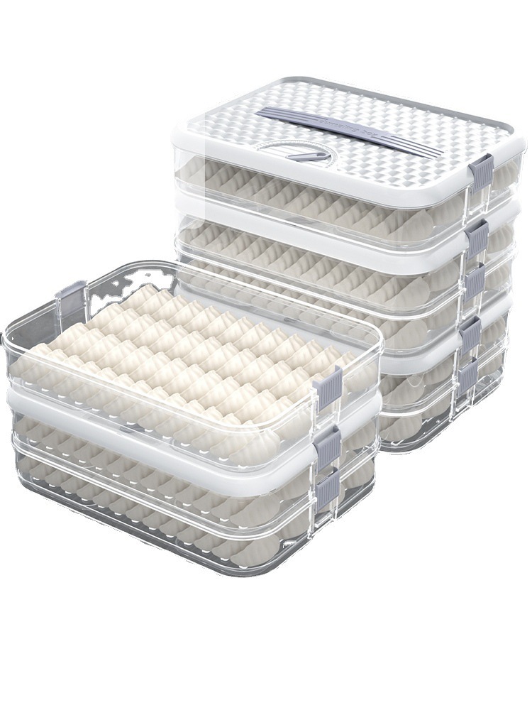 Household Food-Grade Kitchen Refrigerator Can Be Timed Multi-Layer Fresh-Keeping Quick-Frozen Frozen Storage Box Item Picture