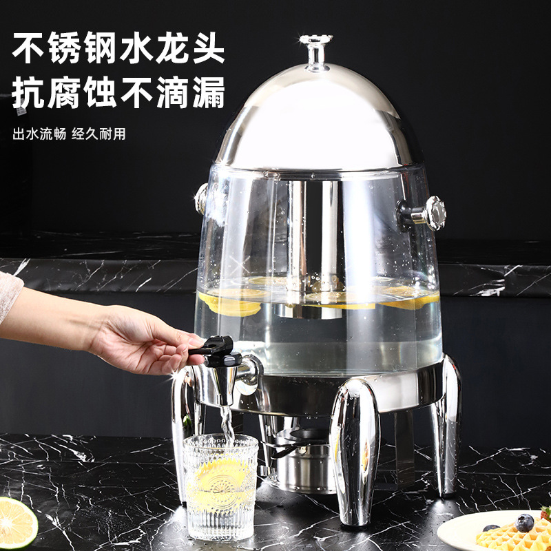 Commercial Stainless Steel Coffee Tripod Juice Soy Milk Hot And Cold Heat Preservation Large Capacity Commercial Stainless Steel Coffee Tripod details Picture