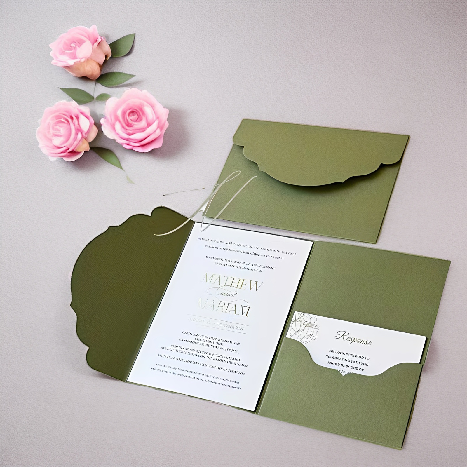 Cross-border supply three-dimensional high-end invitations, wedding invitations, festival greetings, greeting cards, matching envelopes, letter papers, and invitation letters pic 2