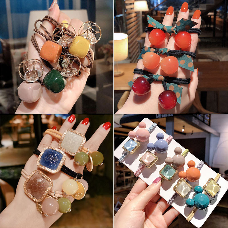 Head Rope 2024 Advanced Sense Korean Hair Band Instagram Hair Rope Holster Tie Hair Rubber Band Women's Rubber Band Hair Accessories details Picture