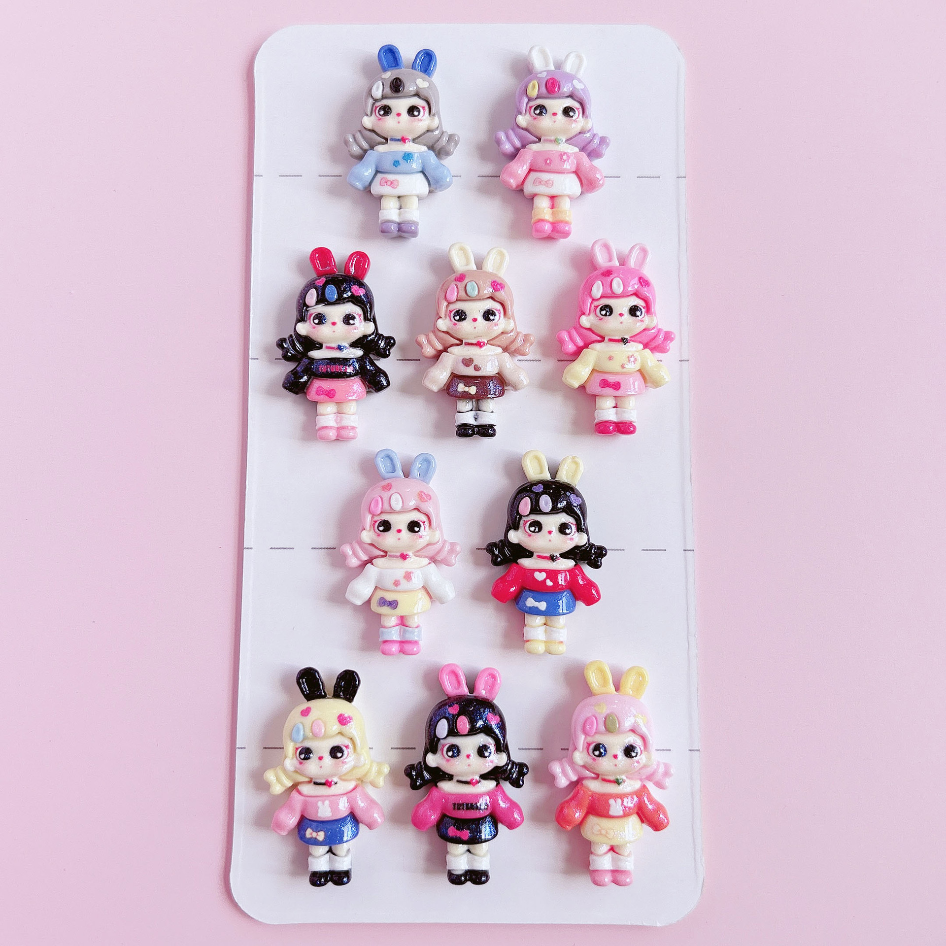 Rabbit-ear hair clips, resin accessories for cute girls, diy hair clips, hair accessory materials, brooches, accessories, stickers, pendants, decorations details Picture