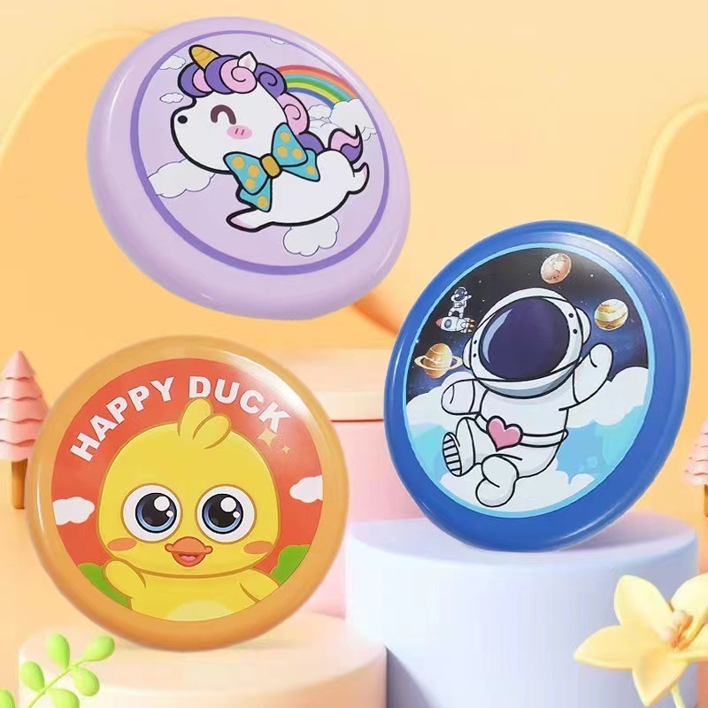 Children's soft flying saucer kindergarten parent-child safety interactive outdoor outdoor park boys and girls little Frisbee sports toys