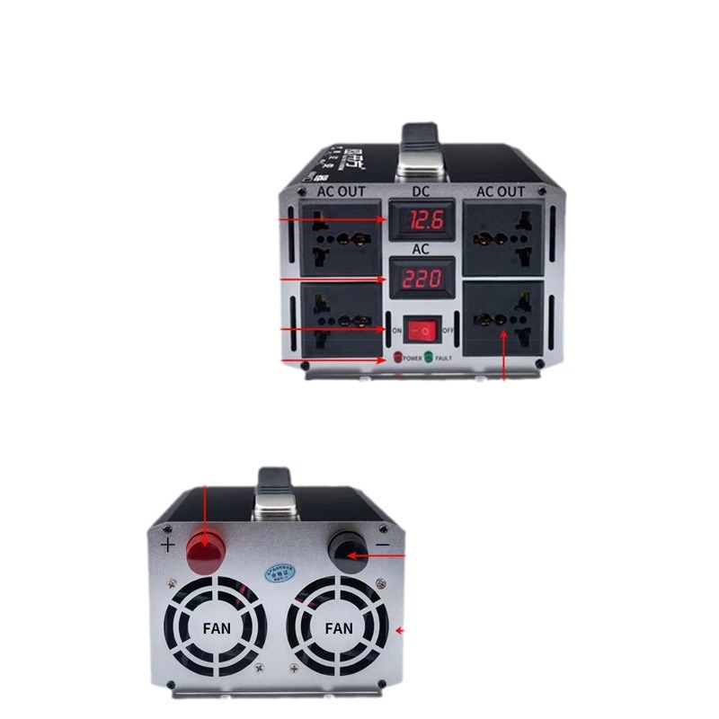 High Power Inverter 12V24v To 220V Electric Vehicle Battery 48V60v Truck On-Board Power Converter Item Picture
