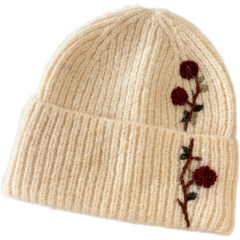 Korean-style retro knitted woolen ear-protecting hat for women 2026 new autumn and winter, warm and versatile, face-enhancing small headscarf pic 11