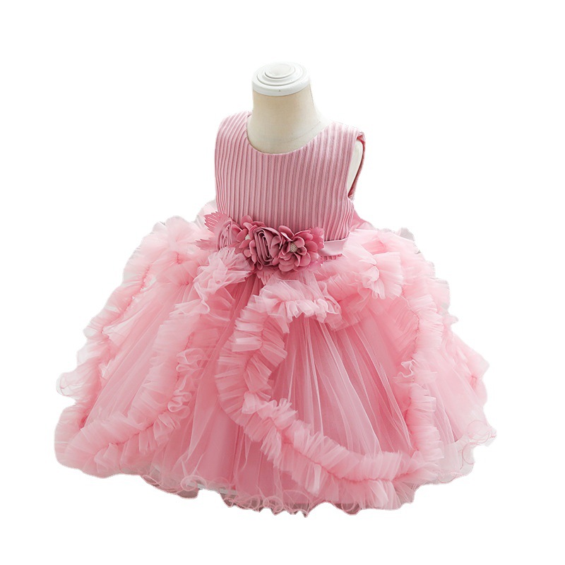 Cross-border 2023 new children's formal wear: Princess dress, children's first birthday puffy dress, Performance dress, gril dress Item Picture