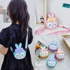 超萌可爱兔子女童包包2022年新款时尚儿童硅胶零钱包潮宝宝斜挎包