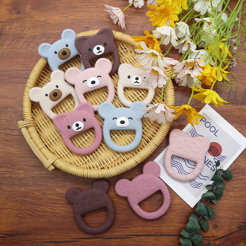 Cross-border baby teething stick, food-grade silicone, Bite Fun Baby soothing toy, anti-hand-sucking baby chewing teething stick details Picture