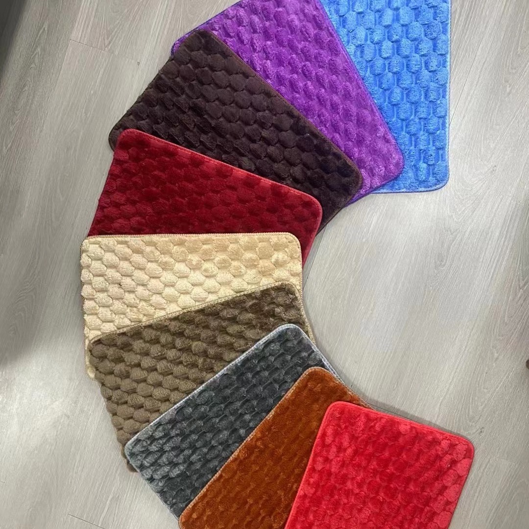 跨境加厚地毯龟背绒客厅地垫卧室脚垫玄关垫子卫生间吸水防滑垫