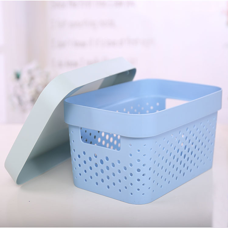 Long Handle Plastic Storage Basket With Cover Supermarket With Handle Storage Basket Food Storage Shelf Wholesale Specification drawing