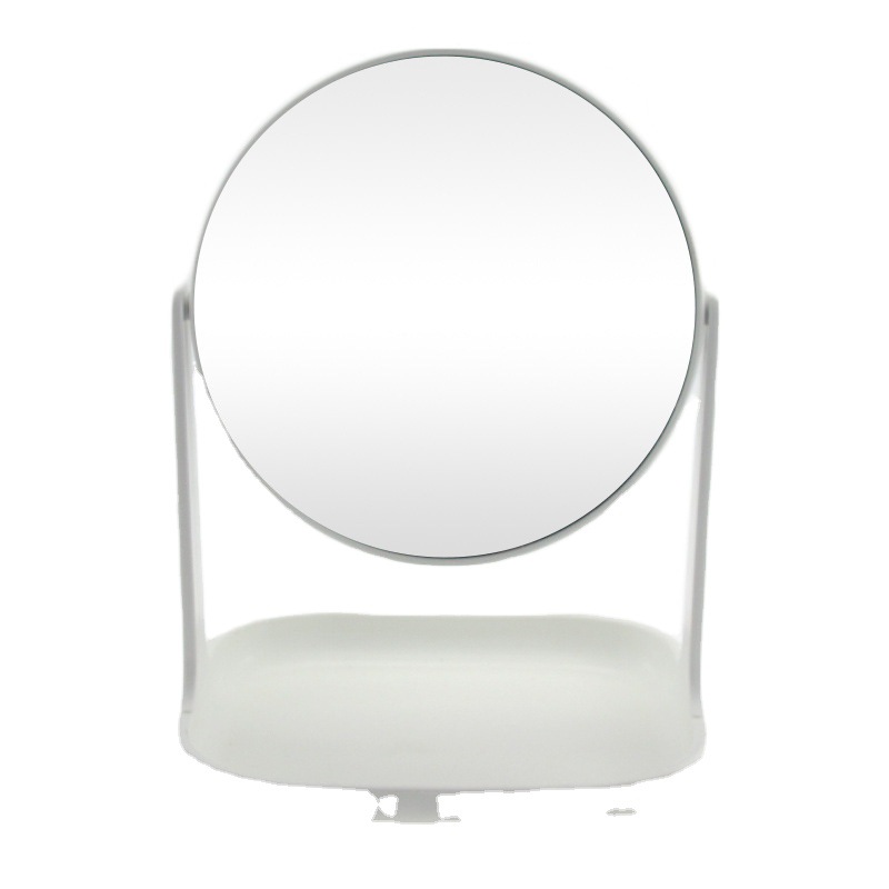 Desktop Double-Sided 3X Small Mirror Portable Vanity Mirror Rotating Storage Beauty Mirror Home Makeup Mirror Small Mirror Item Picture