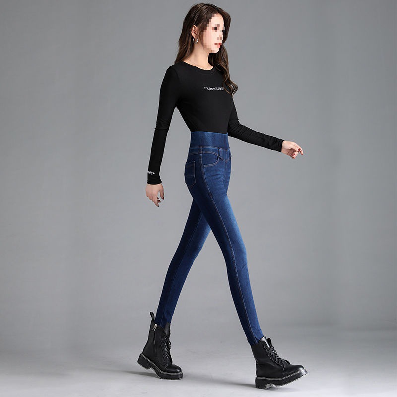 We offer a new collection of stretched-waist high-waisted jeans for women in spring and autumn, which are slimming, elastic and curvaceous. These are large-sized tight skinny jeans for women Application Scenario
