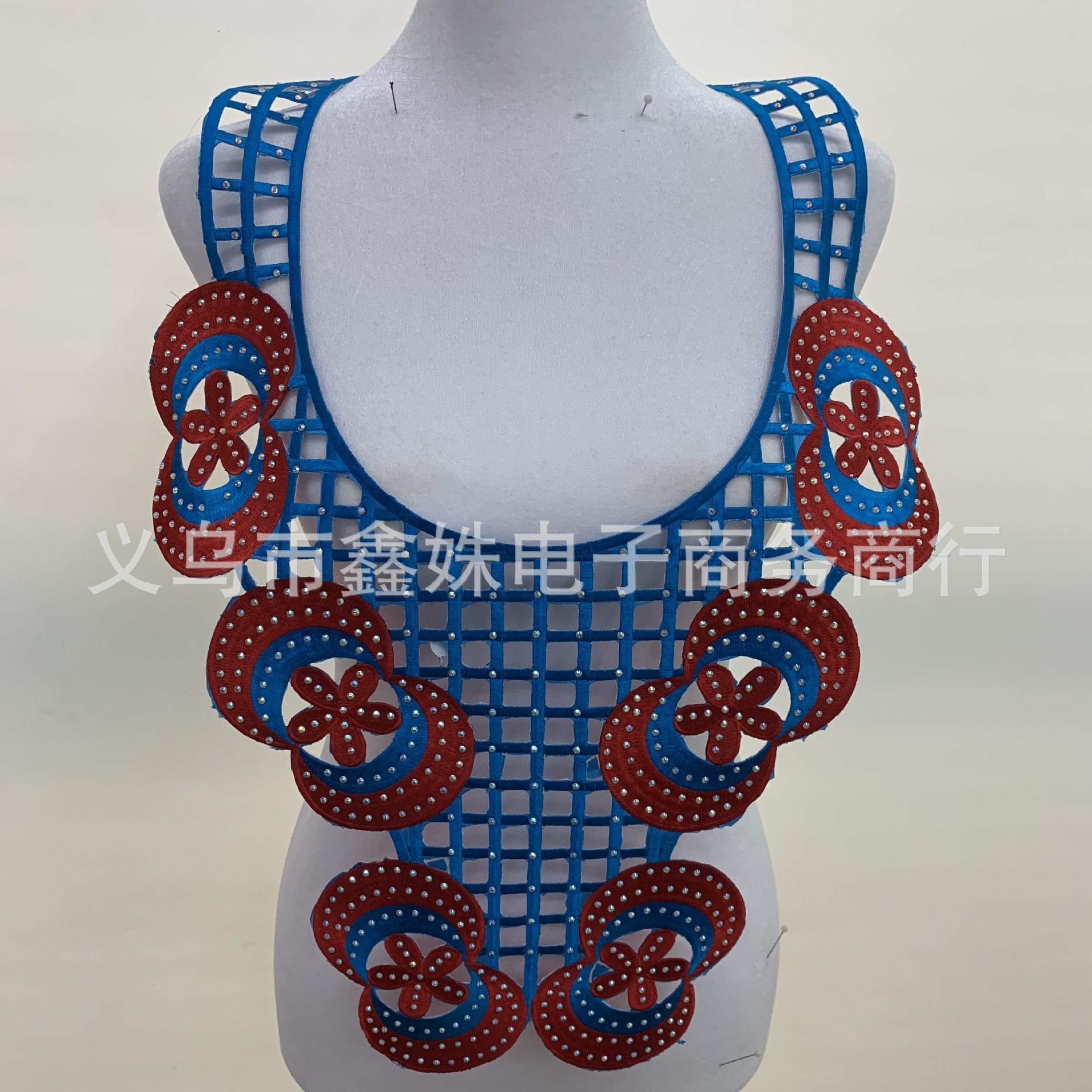 Embroidery, rhinestone and diamond fabric with adhesive backing decoration for foreign trade clothing accessories Specification image