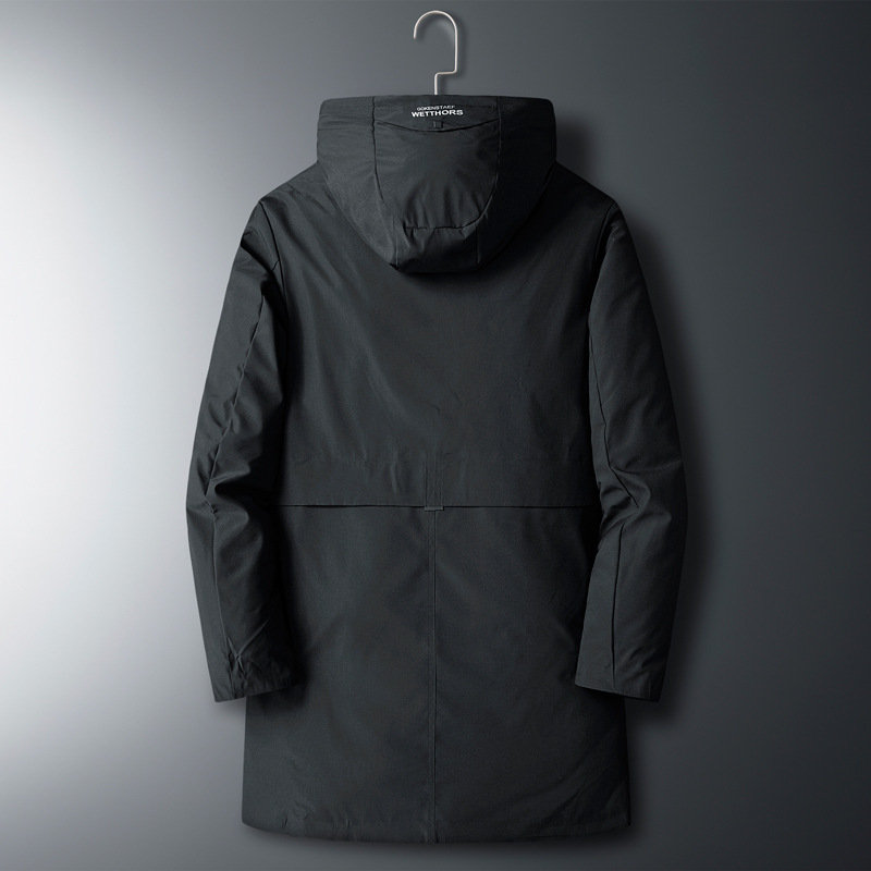 Cross-border cotton-padded winter wear mid-length men's trendy and versatile workwear casual coat, business youth fleece and thickened coat Application Scenario