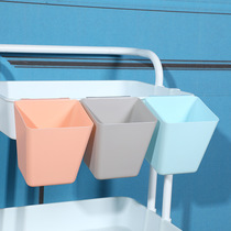 Trolley hanging bucket Kitchen shelf trolley hanging basket Plastic organizing box Desktop makeup brush pen storage