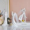 New resin Nordic-style European-style wedding groom and bride series Valentine's Day figurines, decorative gifts and accessories details Picture