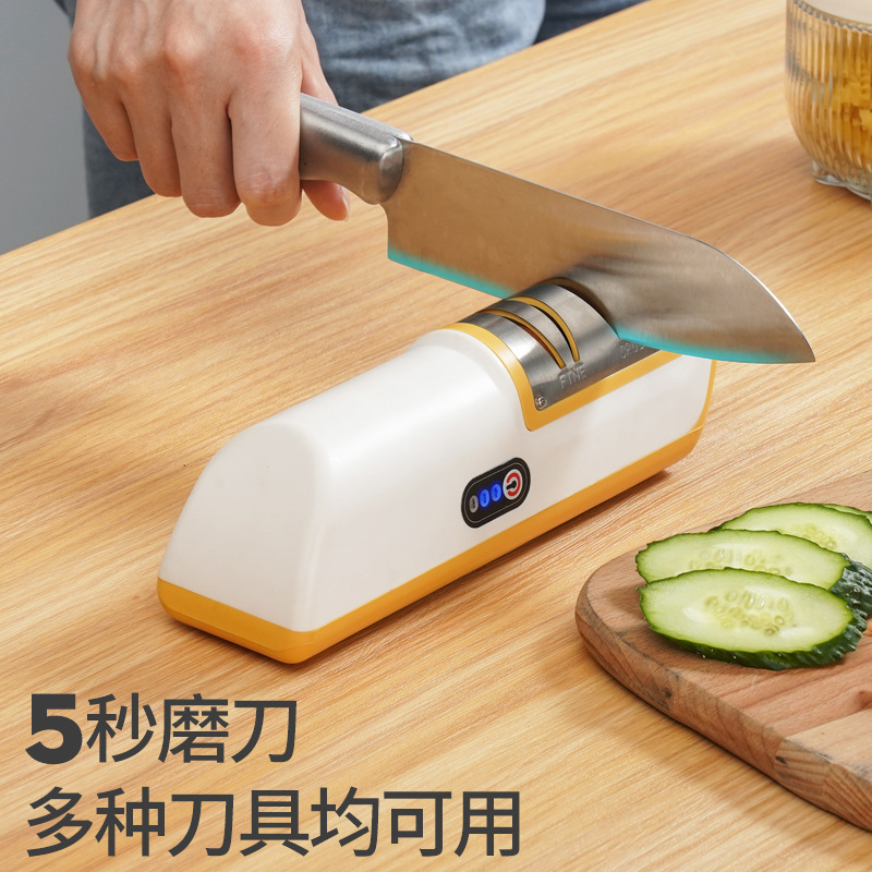 Wholesale Electric Knife Sharpener Kitchen Supplies Whetstone Charging Small Fast Knife Sharpener details Picture